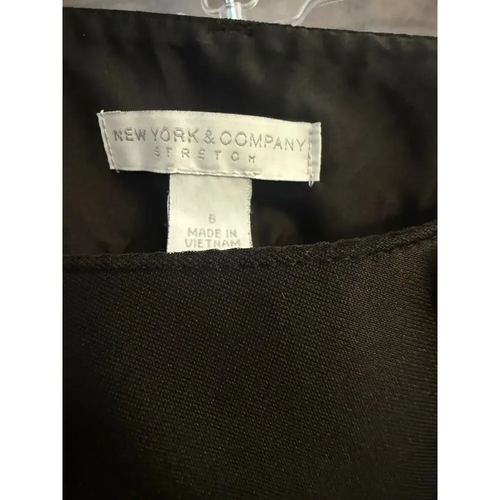 NY&C Tailored Stretch Dress Pants Trousers Satin Style New York & Company - Picture 2 of 9